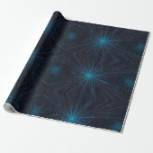 Blaue Sternexplosion Geschenkpapier (Ungerollt)