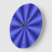 Blaue Sternexplosion Große Wanduhr (Winkel)