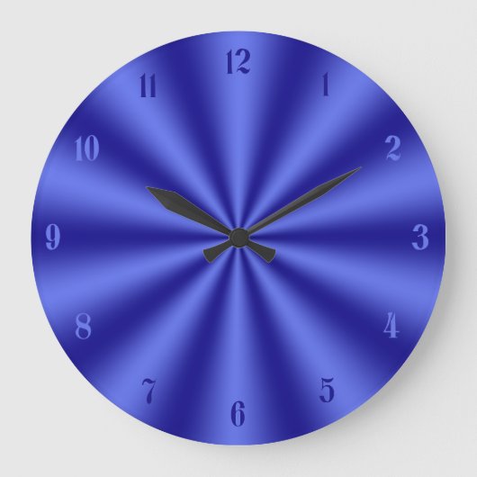 Blaue Sternexplosion Große Wanduhr (Vorderseite)