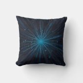 Blaue Sternexplosion Kissen (Vorderseite)