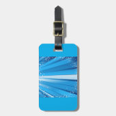 Blaue Sternexplosion mit leuchtenden Lichtstrahlen Gepäckanhänger (Vorderseite vertikal)