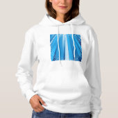 Blaue Sternexplosion mit leuchtenden Lichtstrahlen Hoodie (Vorderseite)