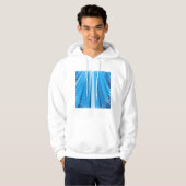 Blaue Sternexplosion mit leuchtenden Lichtstrahlen Hoodie (Vorne ganz)