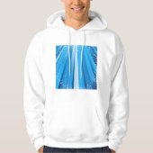 Blaue Sternexplosion mit leuchtenden Lichtstrahlen Hoodie (Vorderseite)