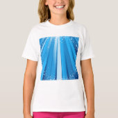 Blaue Sternexplosion mit leuchtenden Lichtstrahlen T-Shirt (Vorderseite)