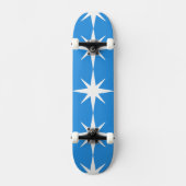 Blaue Sternexplosion Skatebaord Skateboard (Vorderseite)