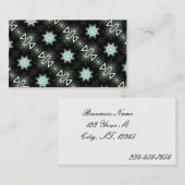 blaue Sternexplosionen geometrisches Schwarzes Visitenkarte (Vorne/Hinten)