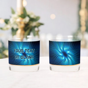 Blaue Sternleinwanddruck Whiskyglas