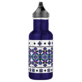 Blaue Stickerei Edelstahlflasche (Rechts)