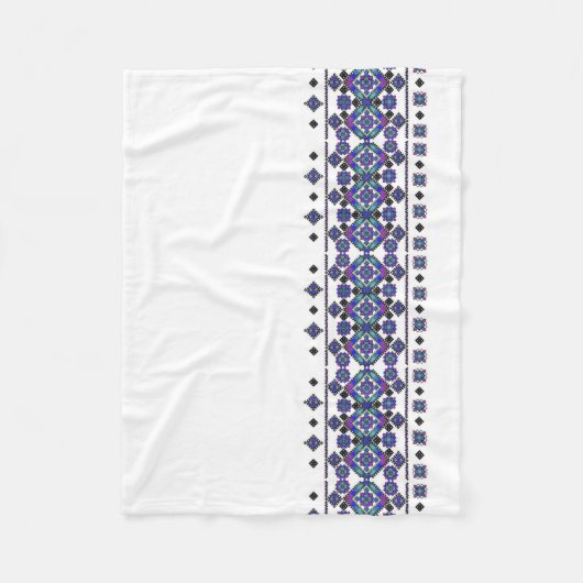 Blaue Stickerei Fleecedecke (Vorderseite)