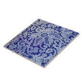 Blaue Stickerei Fliese (Seite)
