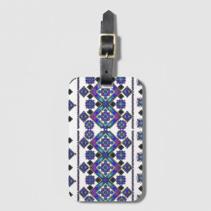 Blaue Stickerei Gepäckanhänger
