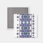 Blaue Stickerei Magnet (Vorderseite/Rückseite)