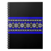 Blaue Stickerei Notizblock (Vorderseite)