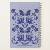 Blaue Stickerei Notizblock (Rückseite)