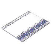 Blaue Stickerei Notizblock (Linke Seite)