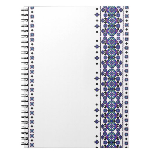 Blaue Stickerei Notizblock (Vorderseite)