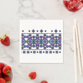 Blaue Stickerei Serviette (Beispiel)
