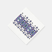 Blaue Stickerei Serviette (Ecke)