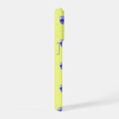 Blaue Stiefmütterchen auf Gelb - Handyhülle iPhone Hülle (Rechte Seite)