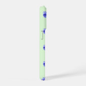 Blaue Stiefmütterchen auf Minze - Handyhülle iPhone Hülle (Rechte Seite)