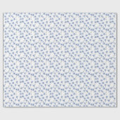 Blaue Stiefmütterchen auf Weiß Geschenkpapier (Flach)
