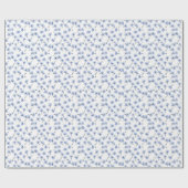 Blaue Stiefmütterchen in Weiß Geschenkpapier (Flach)