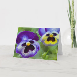 Blaue Stiefmütterchen Karte