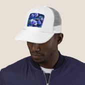 Blaue Stiefmütterchen Pansy Blume Blumenbemalung Truckerkappe (Beispiel)