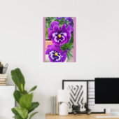 Blaue Stiefmütterchen Stiefmütterchen Blume Blumen Poster (Heimbüro)