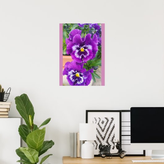 Blaue Stiefmütterchen Stiefmütterchen Blume Blumen Poster (Heimbüro)