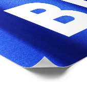 Blaue Stimme bei den Wahlen zum Blue Silk Foto Poster (Ecke)