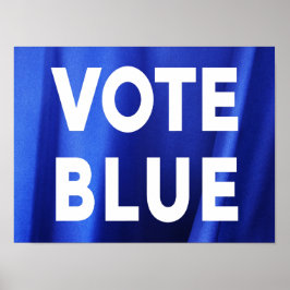 Blaue Stimme bei den Wahlen zum Blue Silk Foto Poster