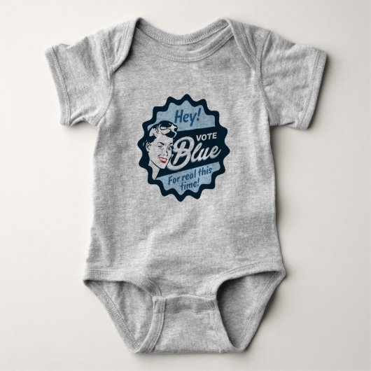 Blaue Stimme für dieses Retro | Baby Strampler (Vorderseite)