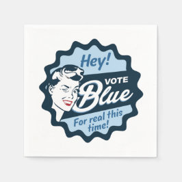 Blaue Stimme für dieses Retro Serviette