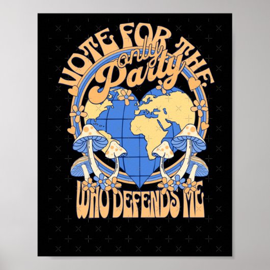 Blaue Stimme für Erdklemme Poster (Vorne)