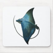 Blaue Stingray-Illustration Mousepad (Vorne)