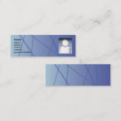 Blaue Stöcke - dünn Mini Visitenkarte (Vorne/Hinten)