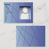 Blaue Stöcke - mollig Visitenkarte (Vorne/Hinten)