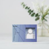 Blaue Stöcke - mollig Visitenkarte (Stehend Vorderseite)