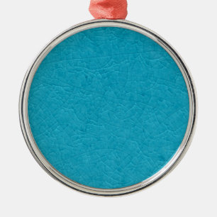 BLAUE STONE ORNAMENT AUS METALL