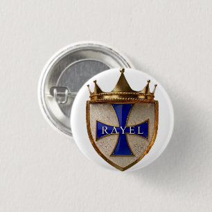 Blaue Strahl-El-Wappen-Follower-Button / -Abzeiche Button