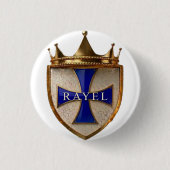 Blaue Strahl-El-Wappen-Follower-Button / -Abzeiche Button (Vorderseite)