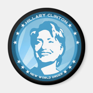 blaue Strahlen Hillary Clinton 08. Magnet