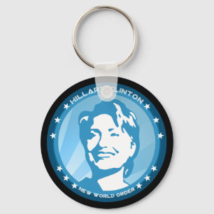 blaue Strahlen Hillary Clinton 08. Schlüsselanhänger