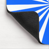 Blaue strahlende Burst-Mauspad – Moderne geometris Mousepad (Ecke)