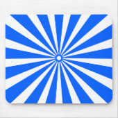 Blaue strahlende Burst-Mauspad – Moderne geometris Mousepad (Vorne)