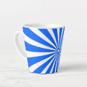 Blaue strahlende Burst-Tasse – Fette geometrische  Milchtasse (Linke Ecke)