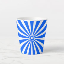 Blaue strahlende Burst-Tasse – Fette geometrische