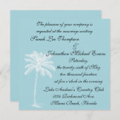 Blaue Strand-Flucht-Einladung Einladung (Vorne/Hinten)